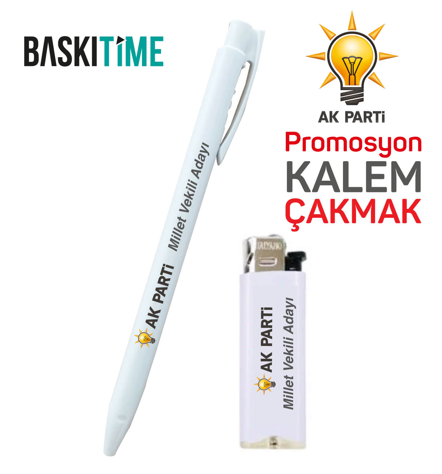 Ak Parti Promosyon Kalem Çakmak