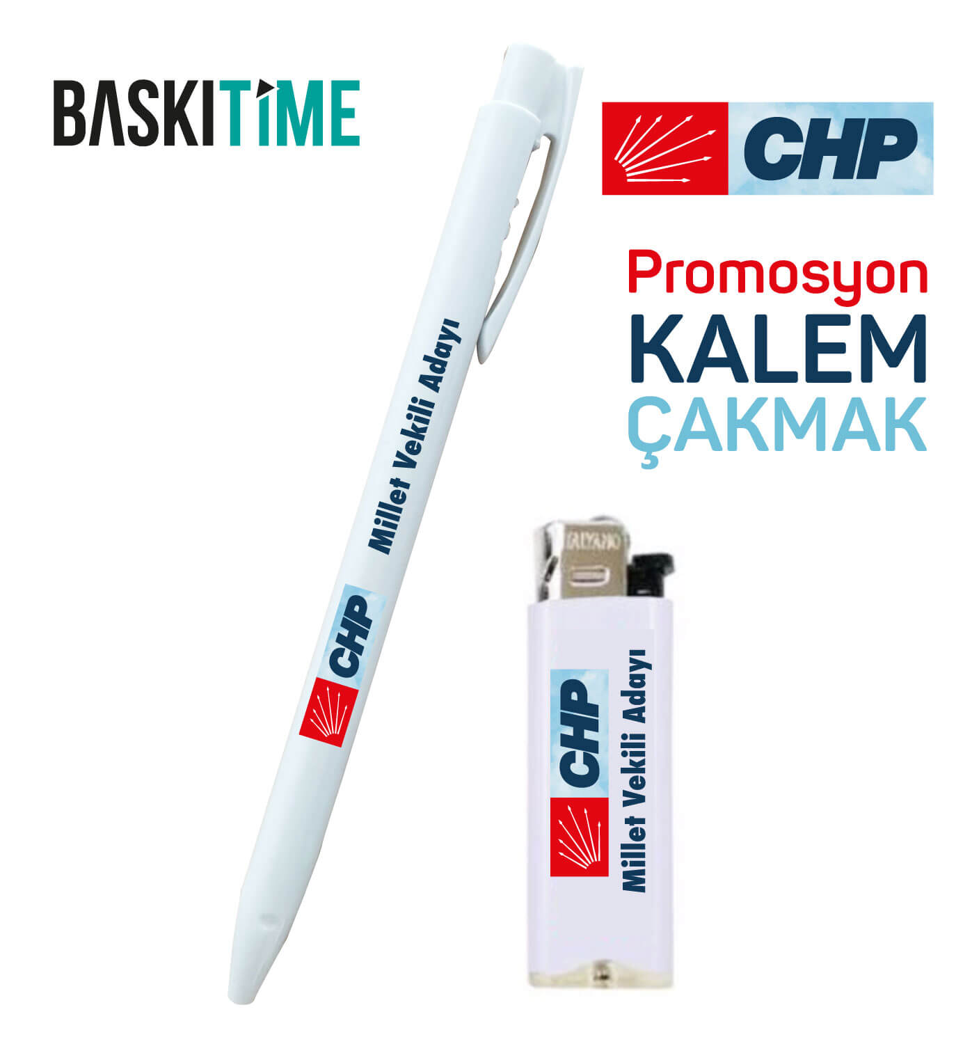 Chp Parti Promosyon Kalem Çakmak