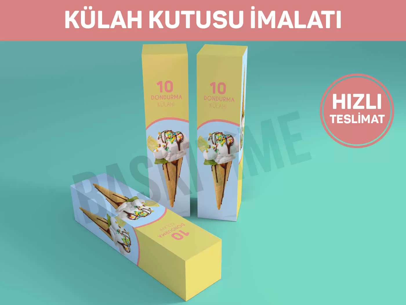 Dondurma Külahı Kutusu İmalatı