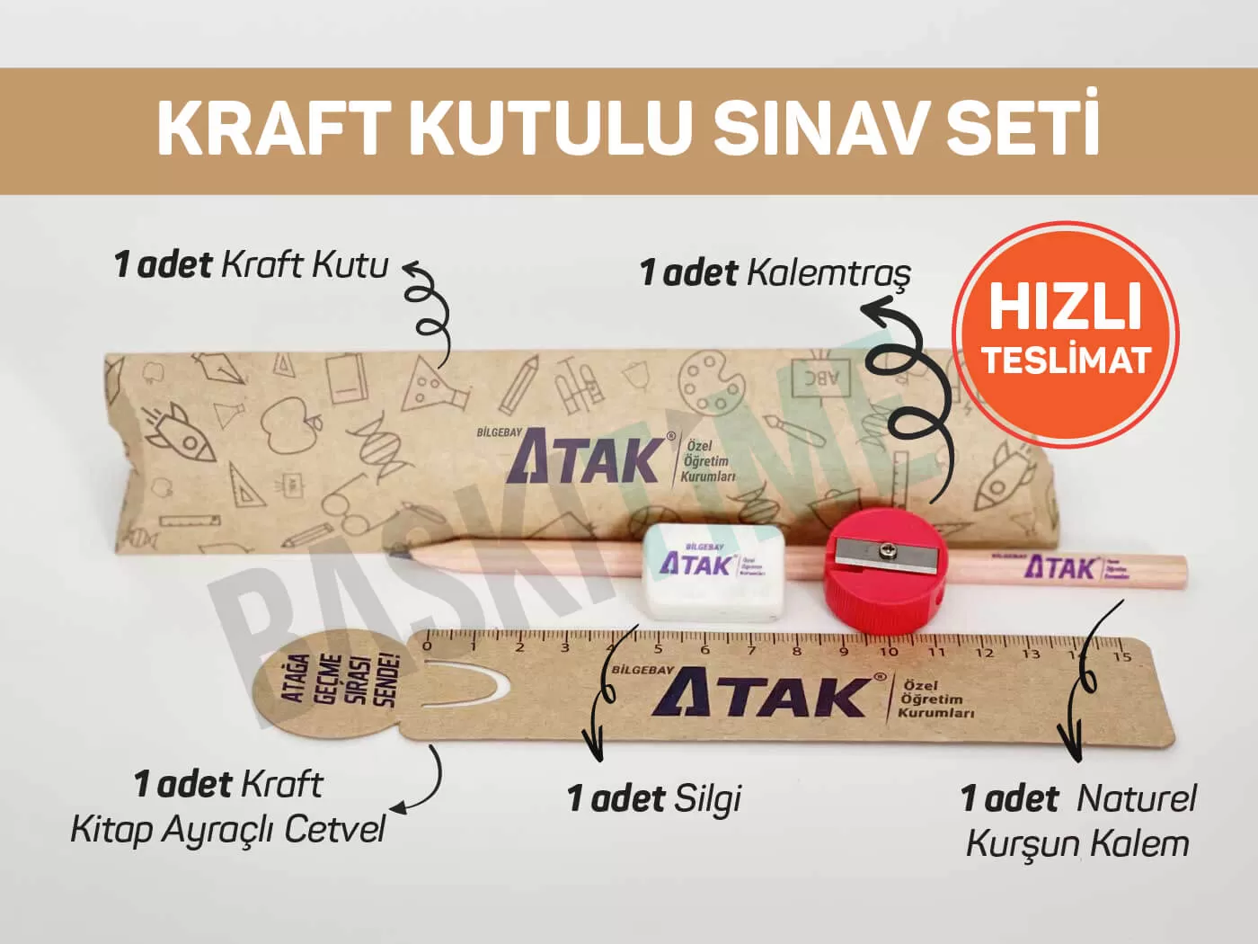 Kraft Kutulu Sınav Seti 5 Parça