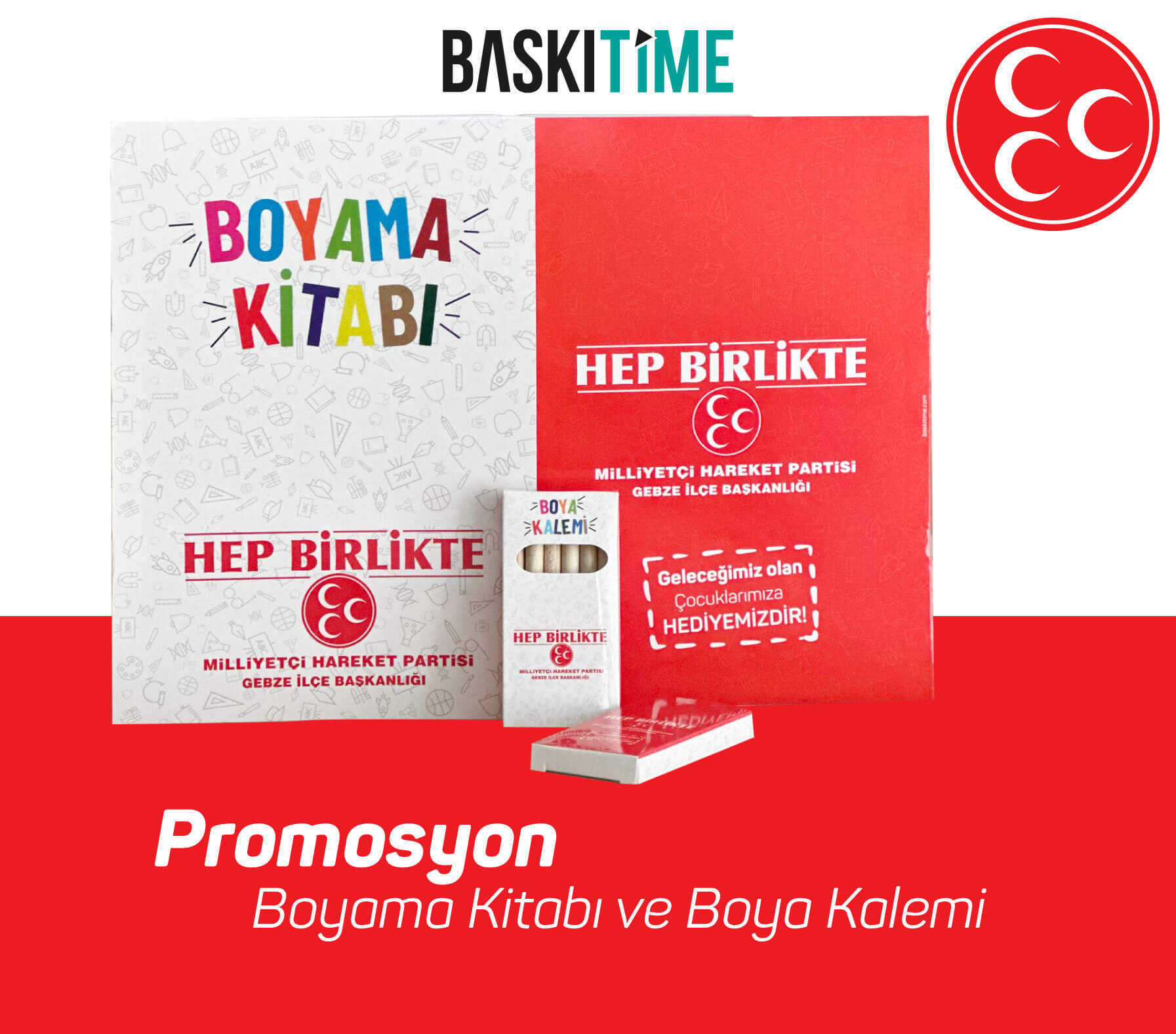MHP Promosyon Boyama Kitabı ve Boya Kalemi