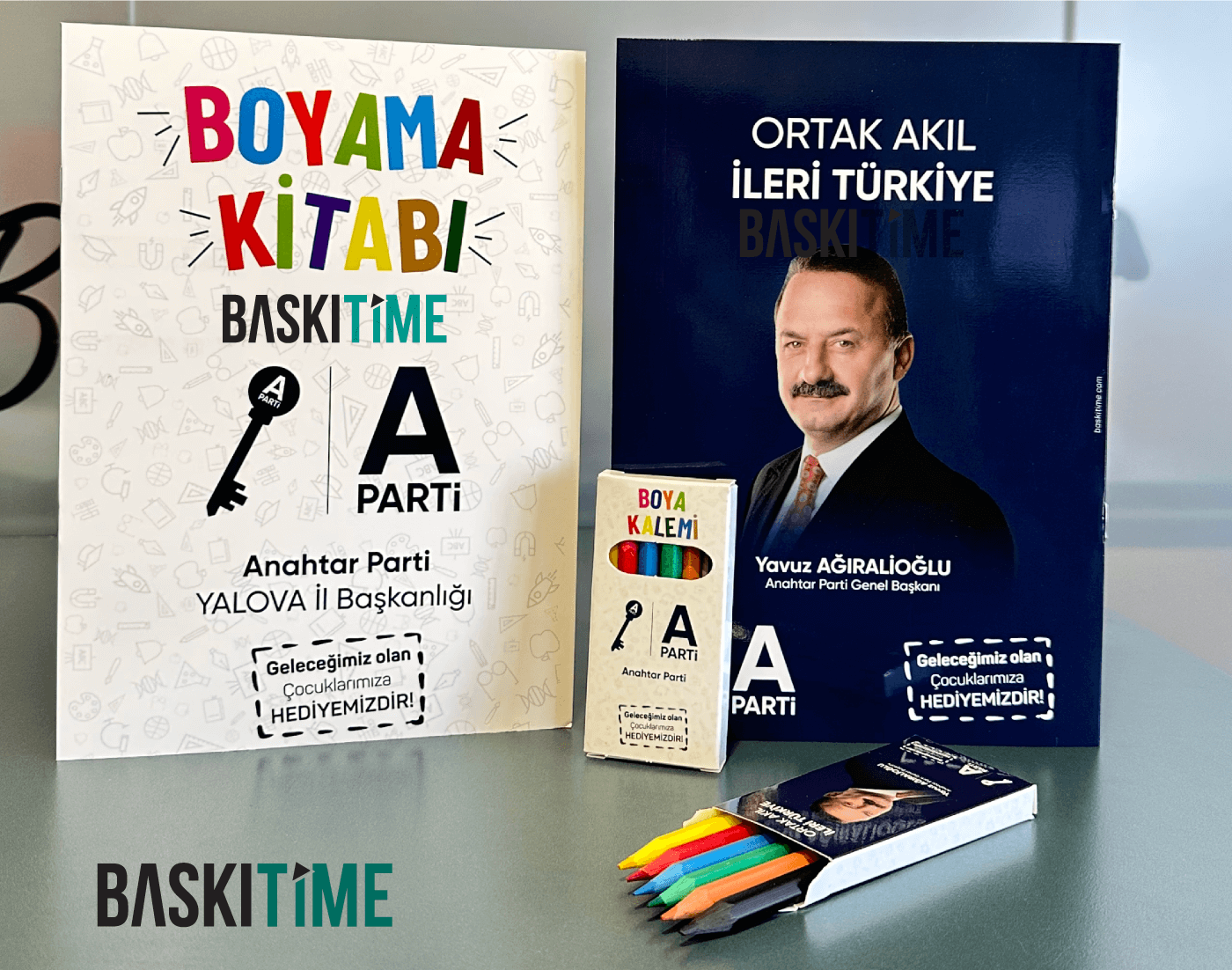 Anahtar A Parti Promosyon Boyama Kitabı ve Boya Kalemi
