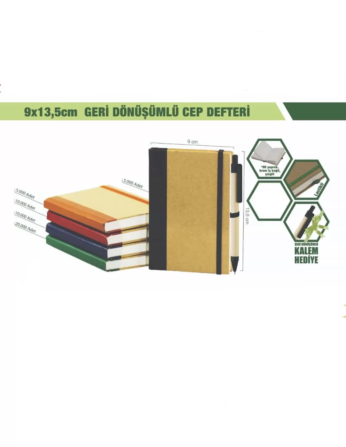 Doğa Dostu Cep Tarihsiz Ajanda Defter - Görsel 1