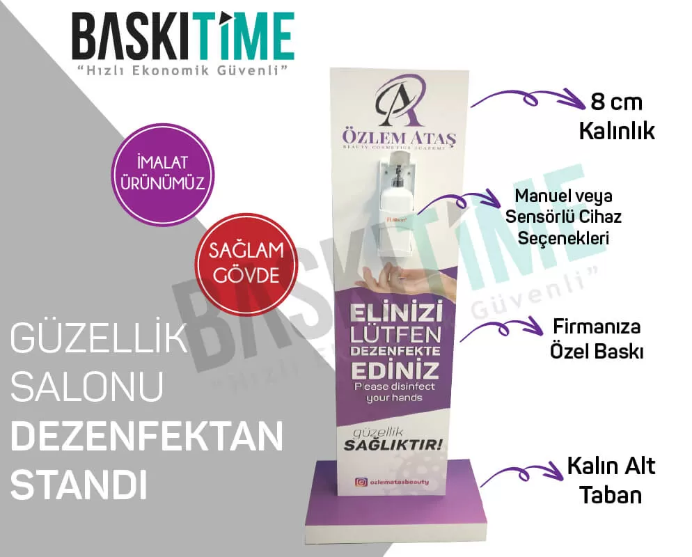 Güzellik Salonu Salonu Dezenfektan Standı I Hijyen Standı